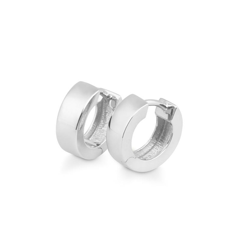 Серьги Конго из белого золота без камней