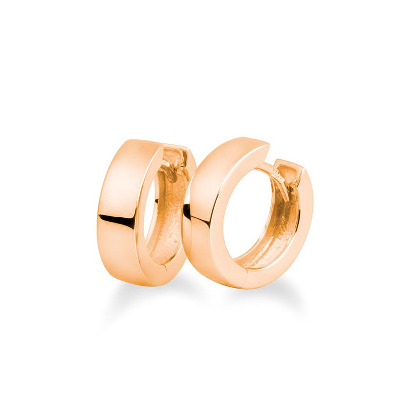 Cercei Creole din aur roșu fără pietre