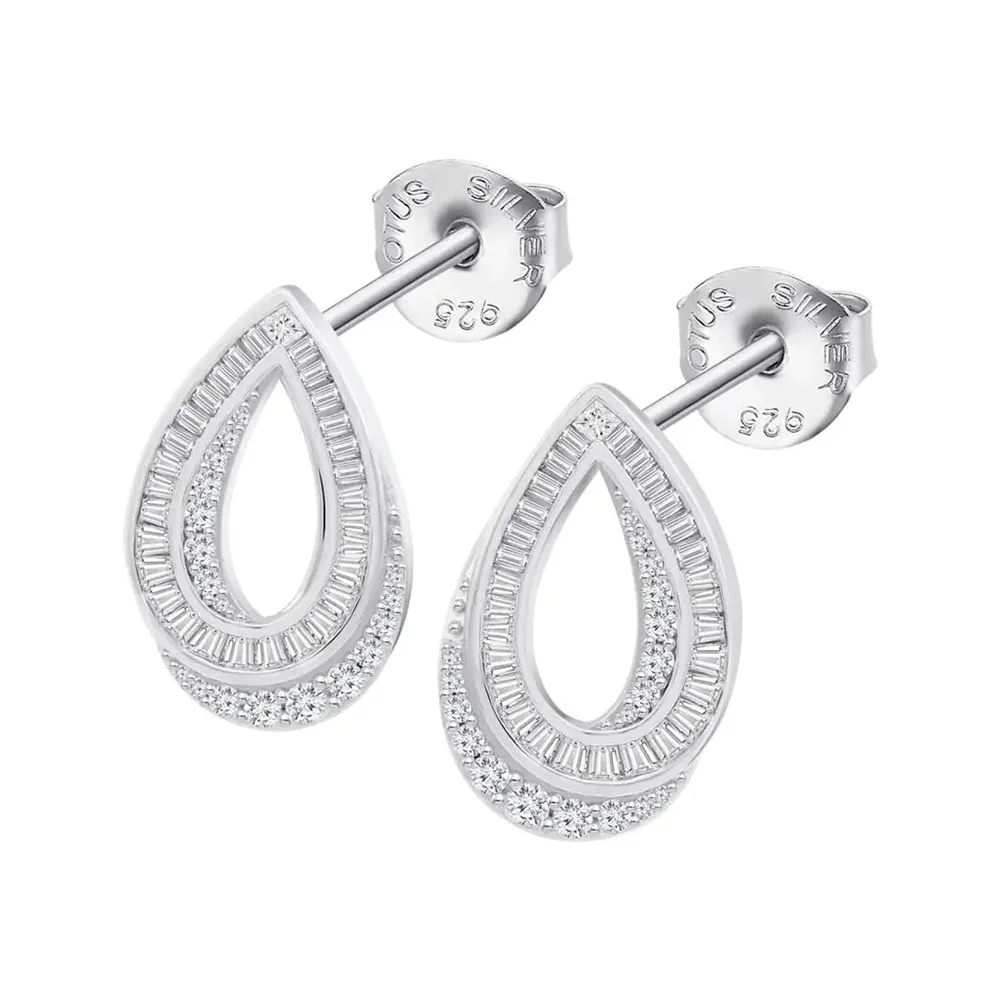 Cercei Pusete din argint cu Cubic Zirconia Incolor