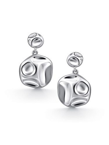 Серьги Пусеты из серебра без камней