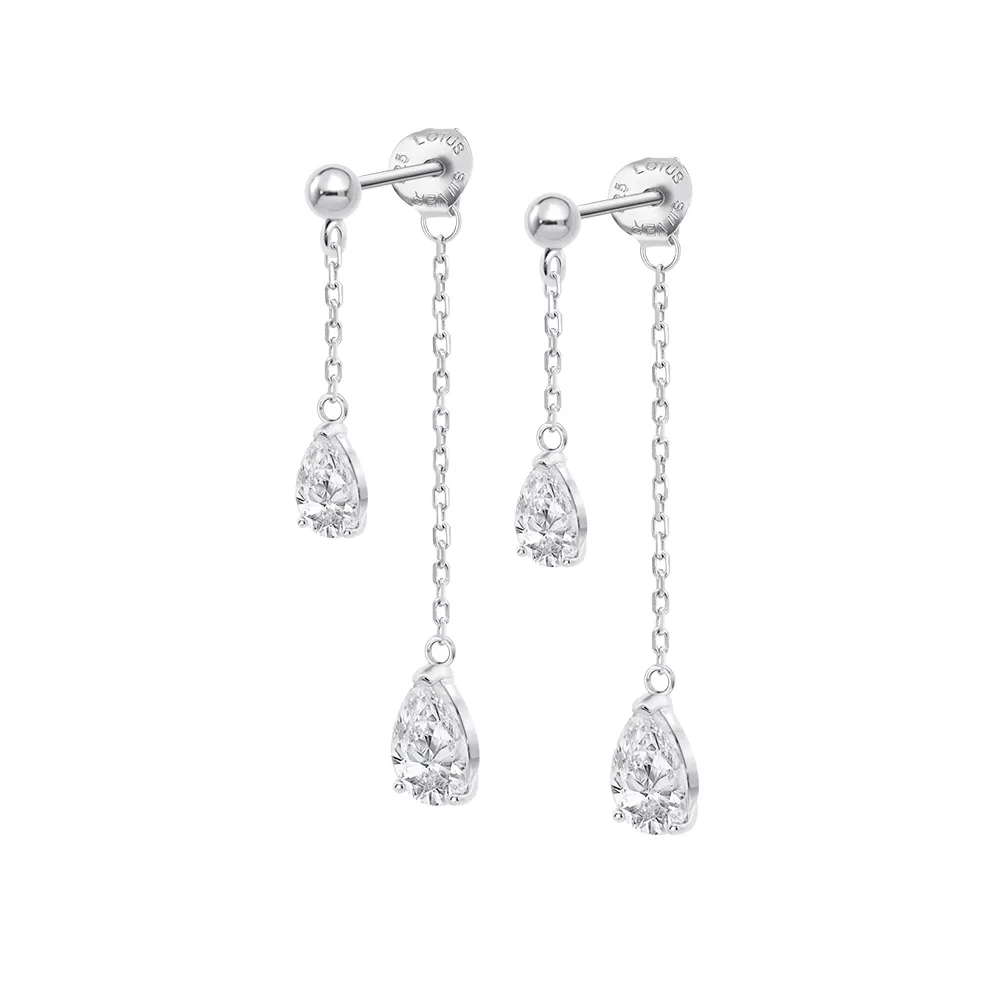 Cercei Pusete din argint cu Cubic Zirconia Incolor