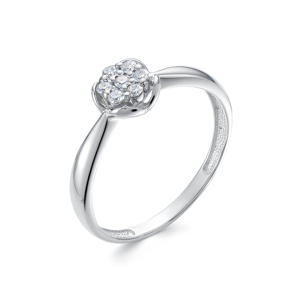 Inel din aur alb cu pietre Diamant