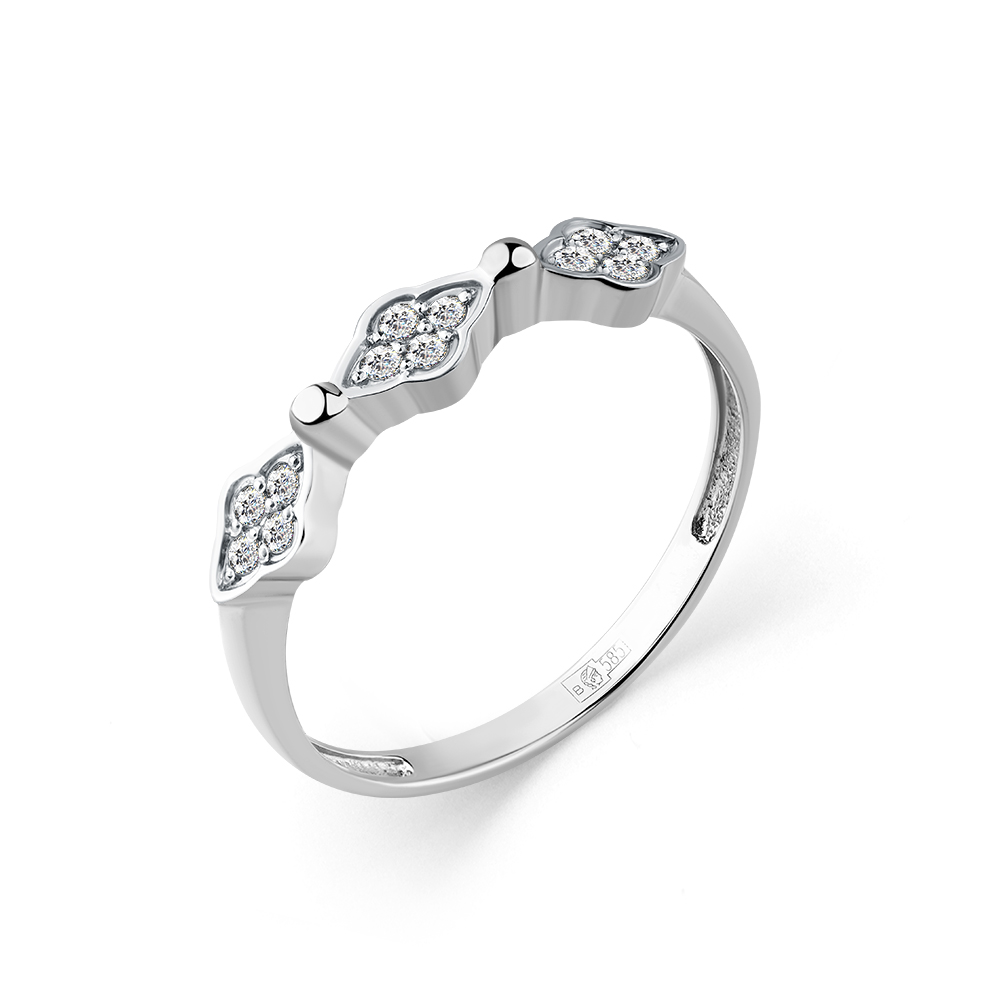 Inel din aur alb cu pietre Diamant
