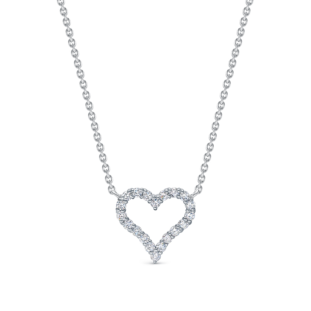Colier din aur alb cu pietre Diamant