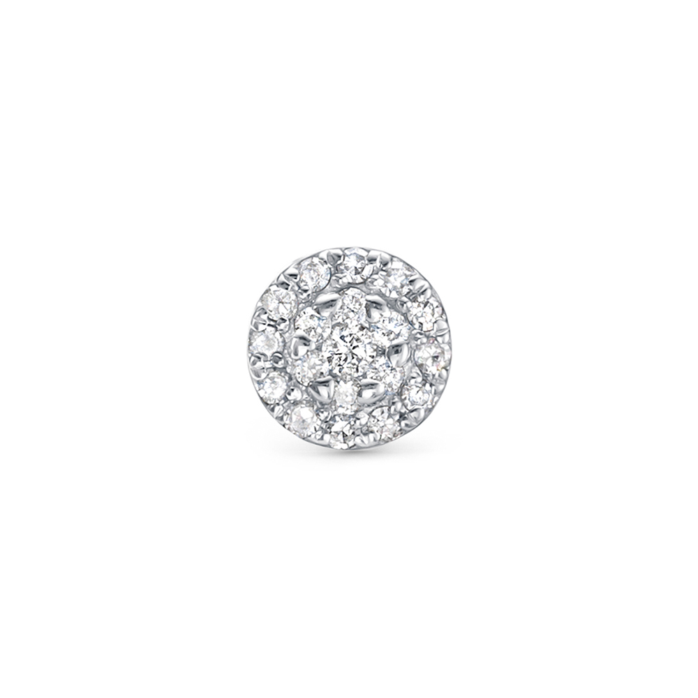 Pandantiv din aur alb cu pietre Diamant