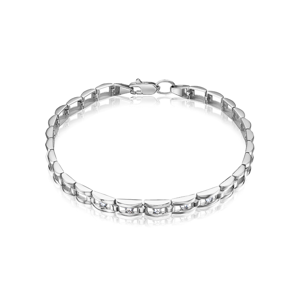 Brățară din aur alb cu pietre Diamant
