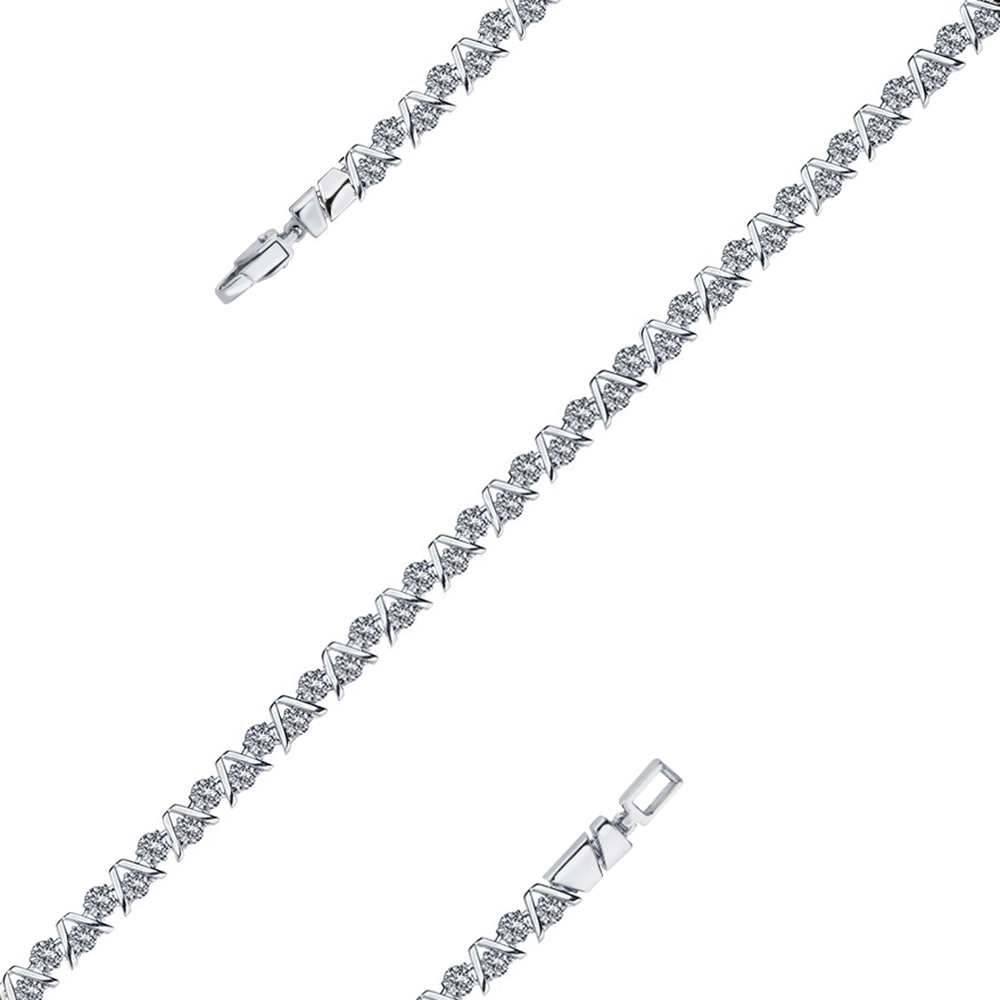 Brățară din aur alb cu pietre Diamant