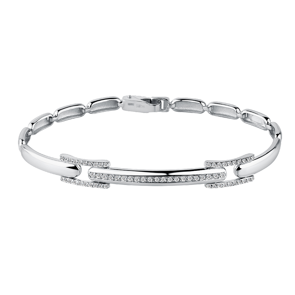 Brățară din aur alb cu pietre Diamant