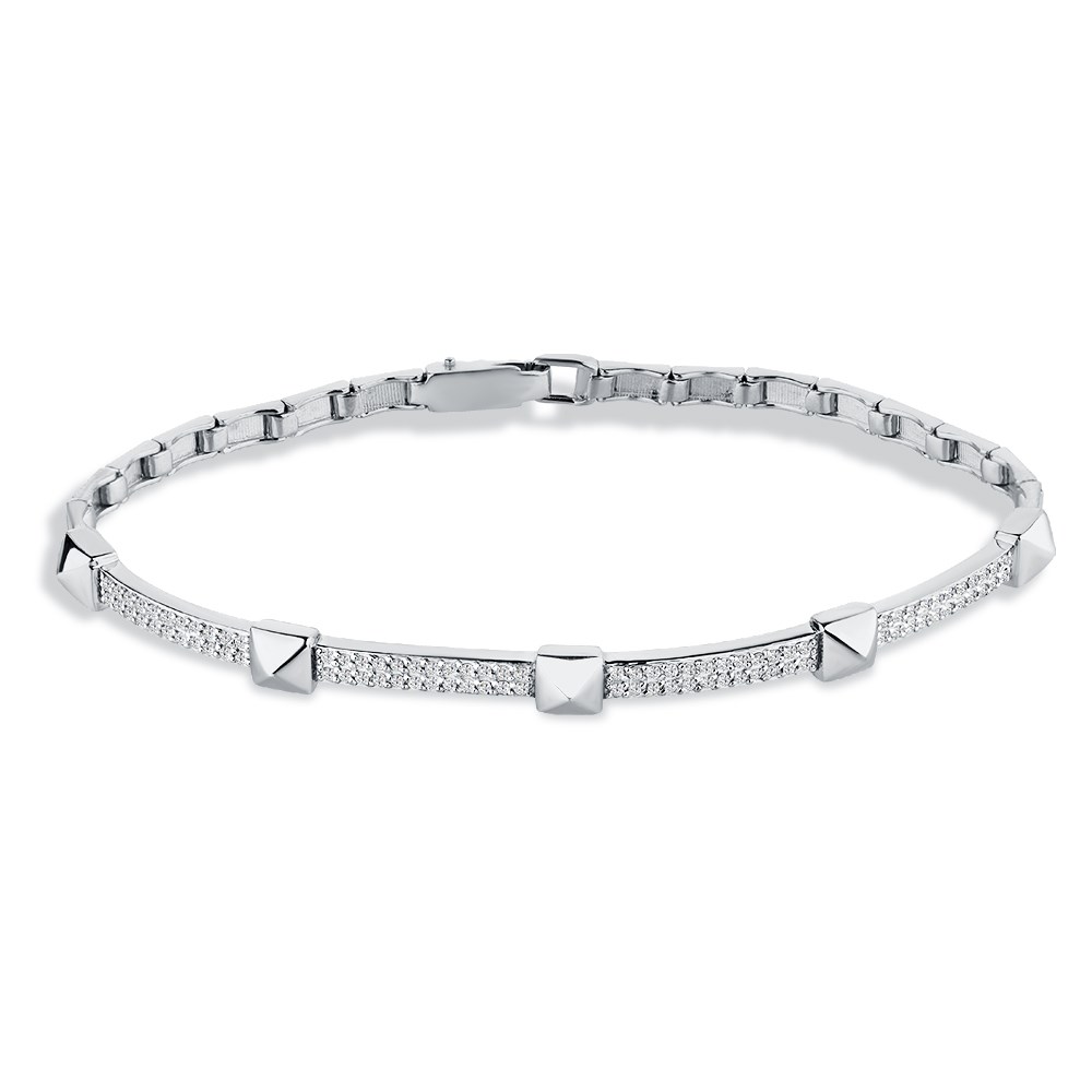 Brățară din aur alb cu pietre Diamant
