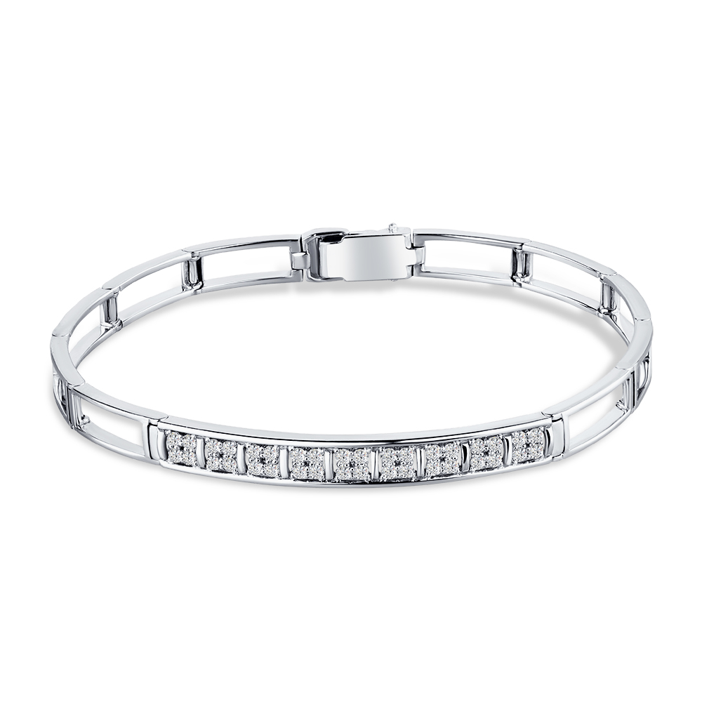Brățară din aur alb cu pietre Diamant