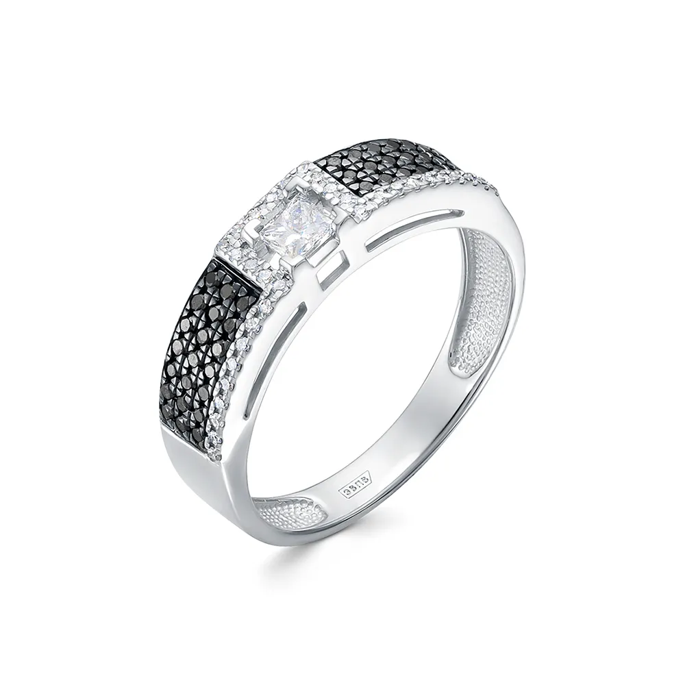 Inel din aur alb cu Diamant, Diamant negru