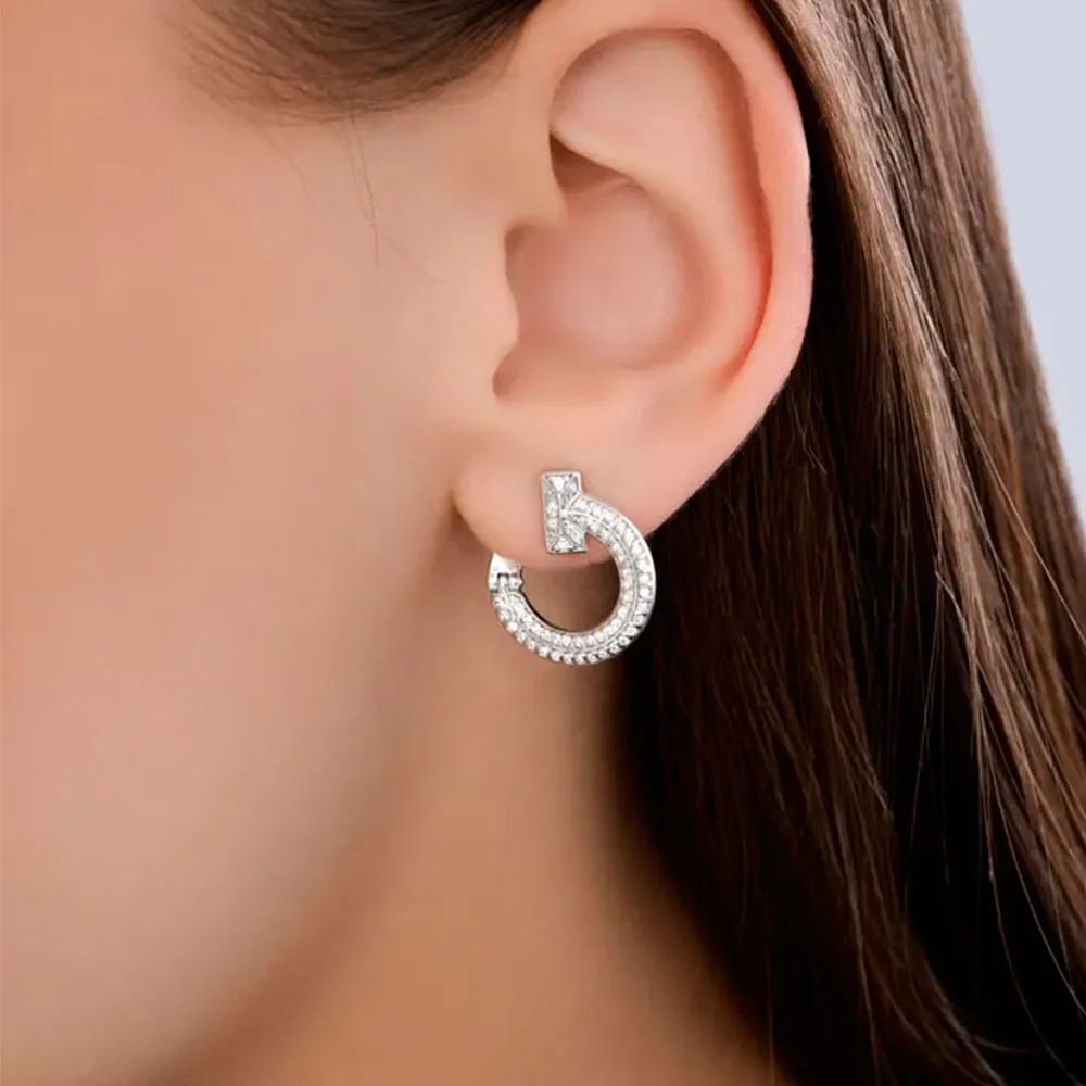 Cercei din argint cu Cubic Zirconia Incolor