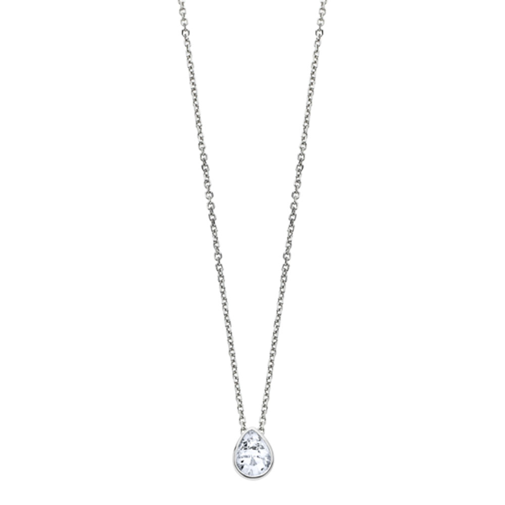 Colier din argint  cu pietre Cubic Zirconia Incolor