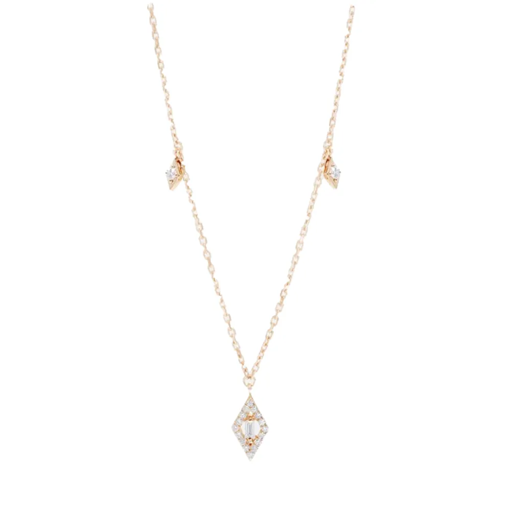 Colier din aur roz cu Diamant
