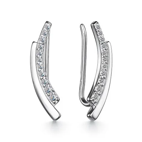 Cercei din argint cu Cubic Zirconia Incolor