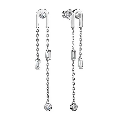 Cercei Pusete din argint cu Cubic Zirconia Incolor