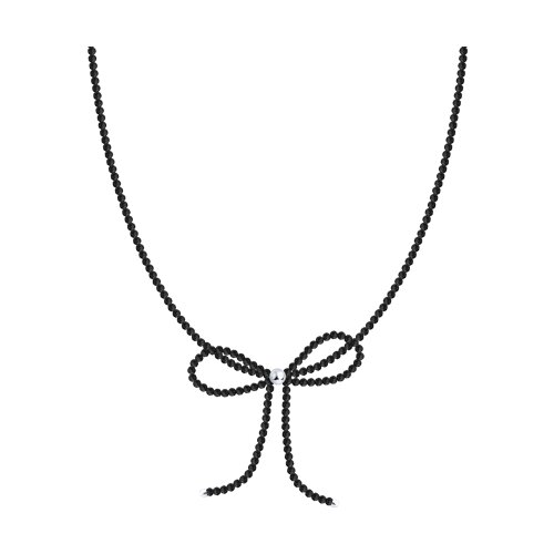 Colier din argint  cu pietre Spinel natural, Fir transparent și Tijă din oțel