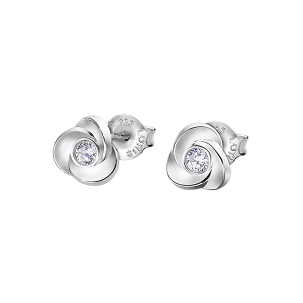 Cercei Pusete din argint  cu pietre Cubic Zirconia Incolor