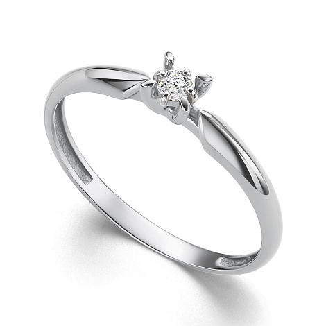 Inel din aur alb cu pietre Diamant