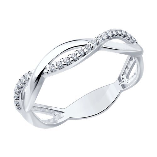 Inel din argint  cu pietre Cubic Zirconia Incolor