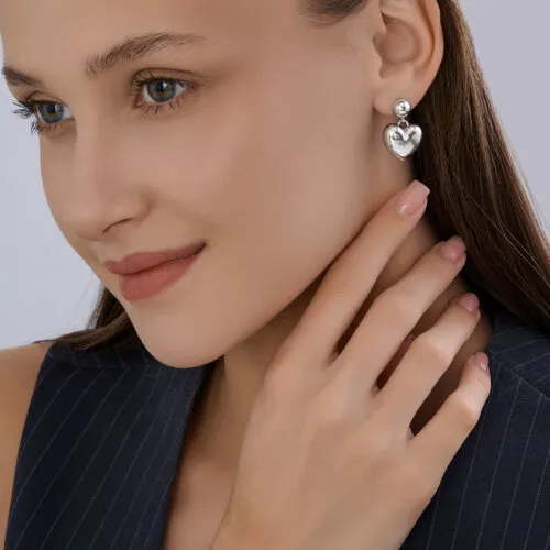 Серьги Пусеты из серебра без камней