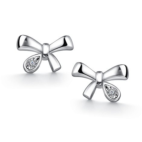 Серьги Пусеты из серебра с камнями Бриллиант