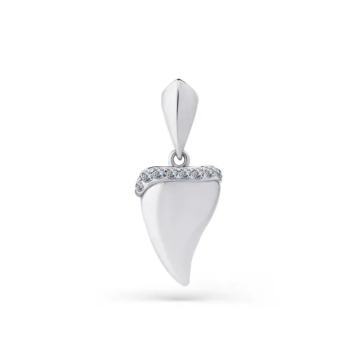 Pandantiv din aur alb cu Cubic Zirconia Incolor