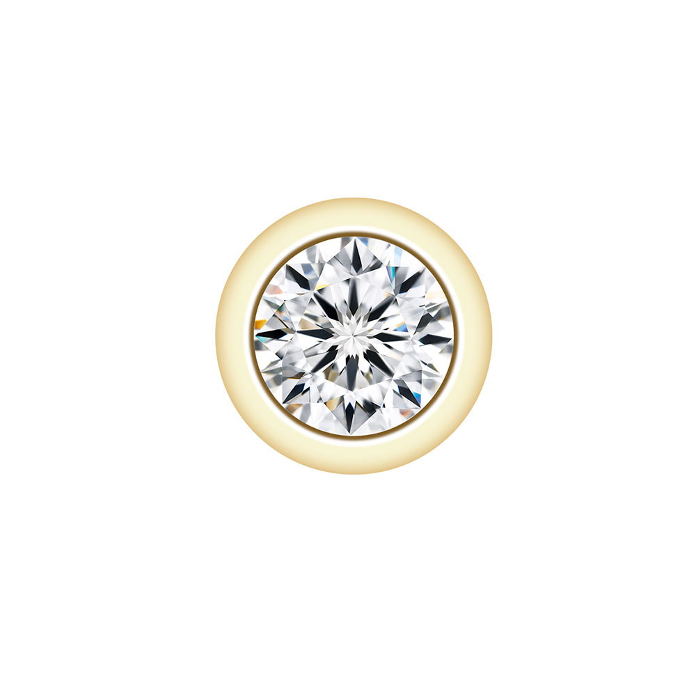 Cercel din aur galben cu pietre Diamant