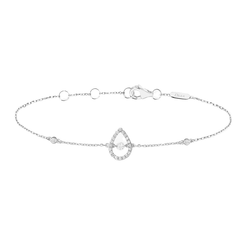 Brățară din aur alb cu pietre Diamant