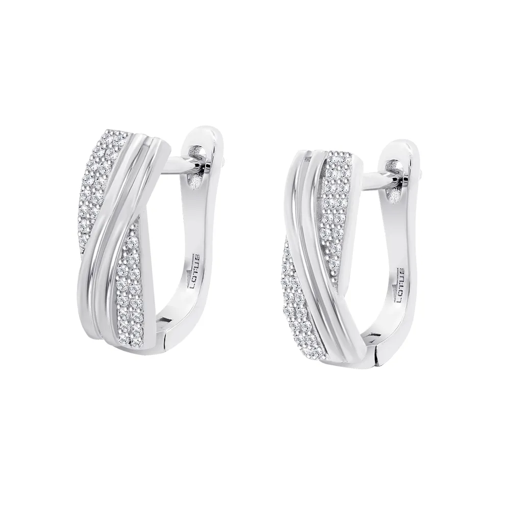 Cercei din argint cu Cubic Zirconia Incolor