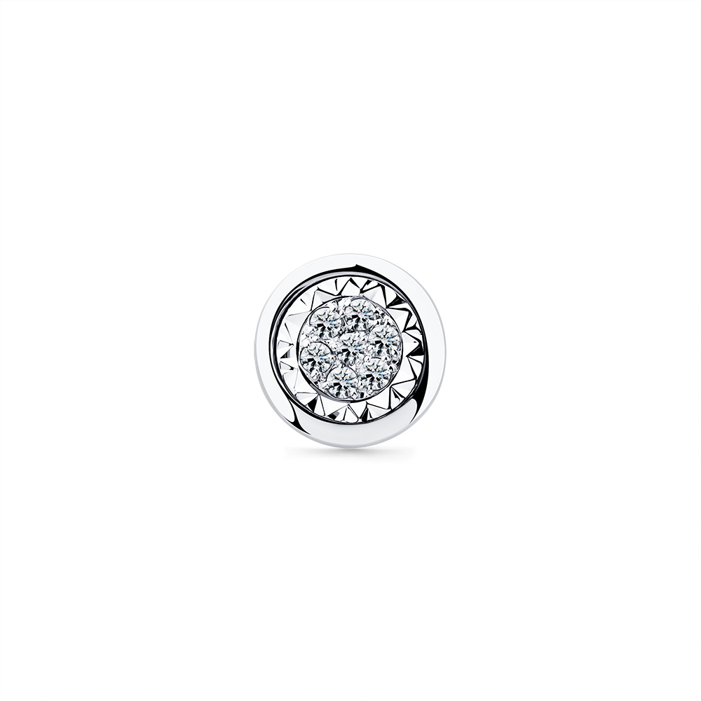 Pandantiv din aur alb cu pietre Diamant