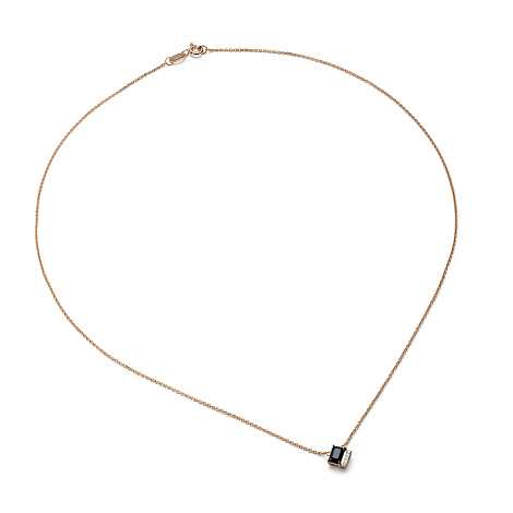 Colier din aur roșu cu pietre Diamant, Safir