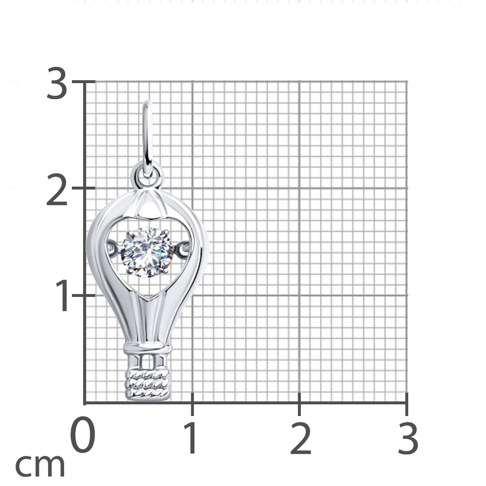 Подвеска из серебра с камнями Swarovski