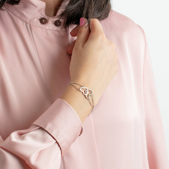 Brățară Love din argint  cu pietre Cubic Zirconia Incolor