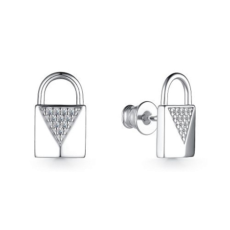 Cercei Pusete din argint  cu pietre Cubic Zirconia Incolor