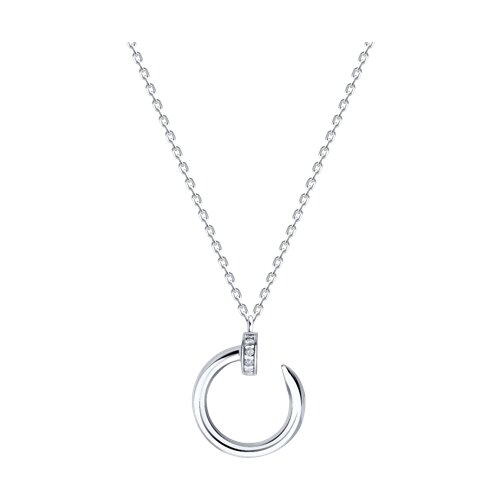 Colier din argint  cu pietre Cubic Zirconia Incolor