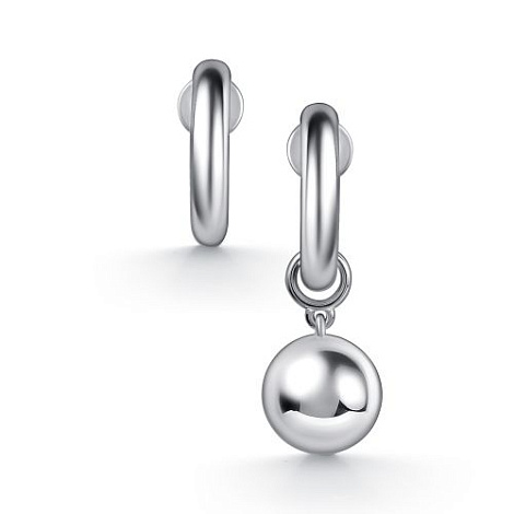 Серьги Пусеты из серебра без камней