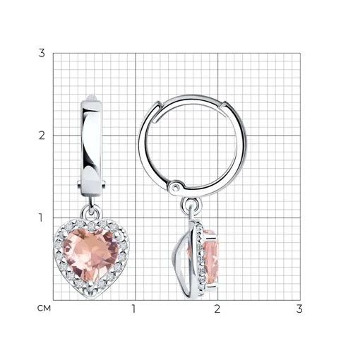 Cercei Creole din argint cu Cubic Zirconia Incolor, Sital sintetic