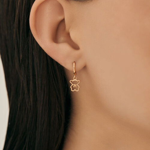 Cercei Creole din aur roșu fără pietre