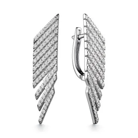 Cercei din argint cu Cubic Zirconia Incolor