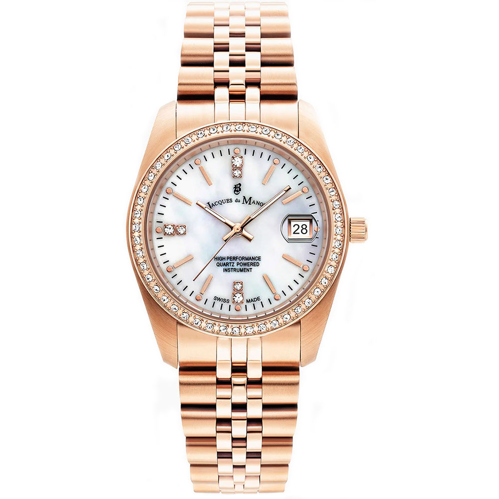 Ceas JACQUES DU MANOIR  cu pietre Swarovski
