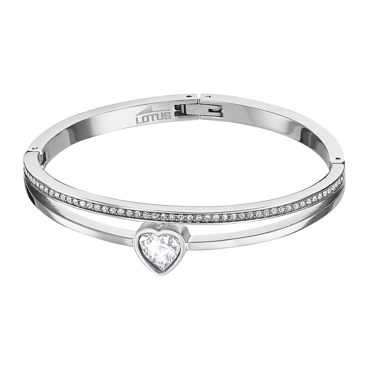 Brățara din oțel  cu pietre Cubic Zirconia Incolor