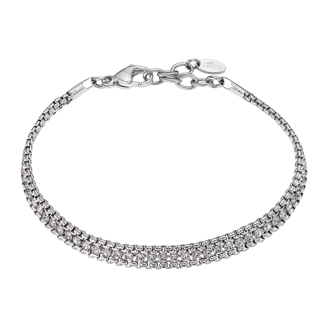 Brățara din oțel  cu pietre Cubic Zirconia Incolor