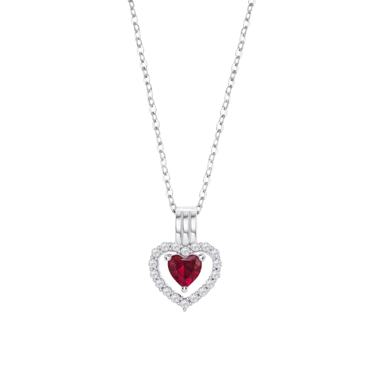 Colier din argint  cu pietre Cubic Zirconia Incolor,
