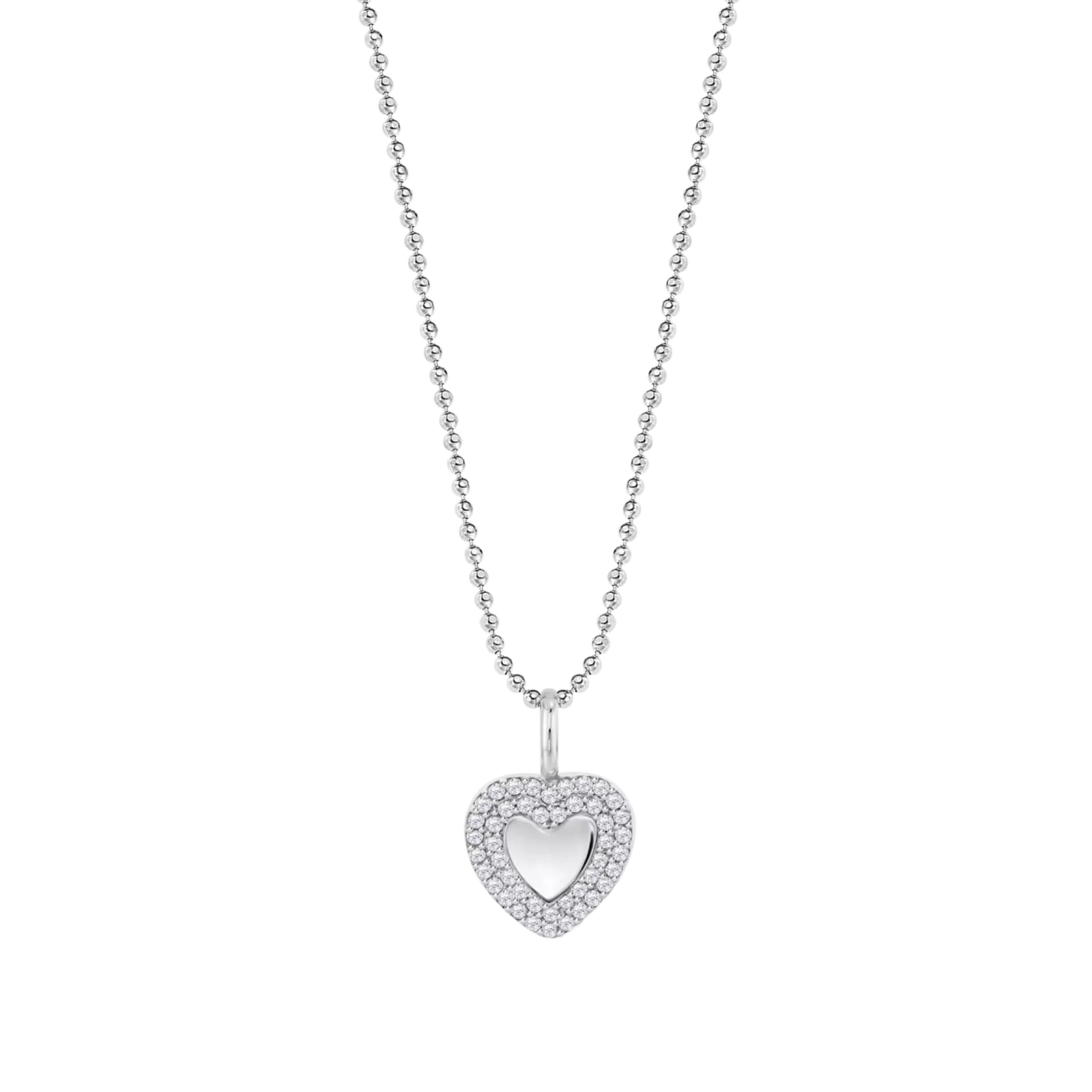 Colier din argint  cu pietre Cubic Zirconia Incolor
