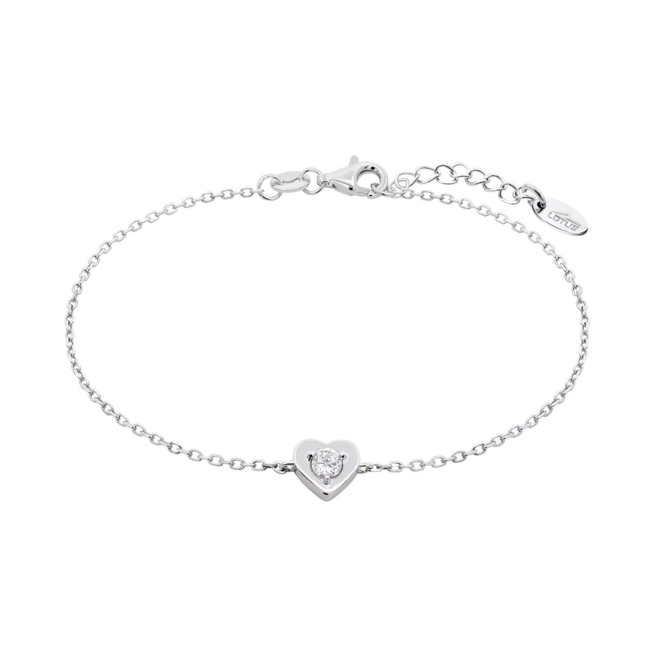 Браслет Love из серебра с камнями Фианит Бесцветный