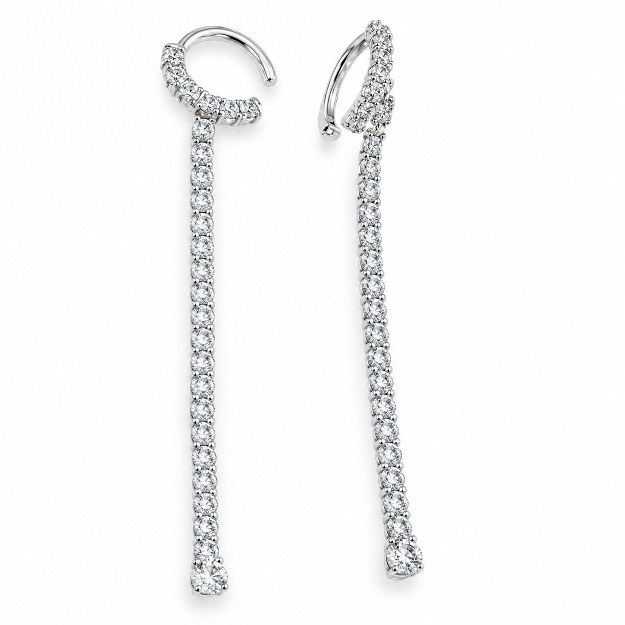 Cercei din argint cu Cubic Zirconia Incolor