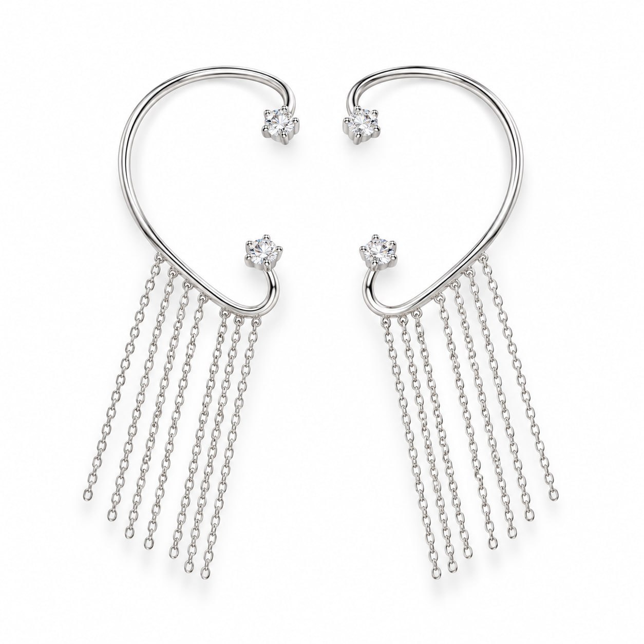 Cercei din argint cu Cubic Zirconia Incolor