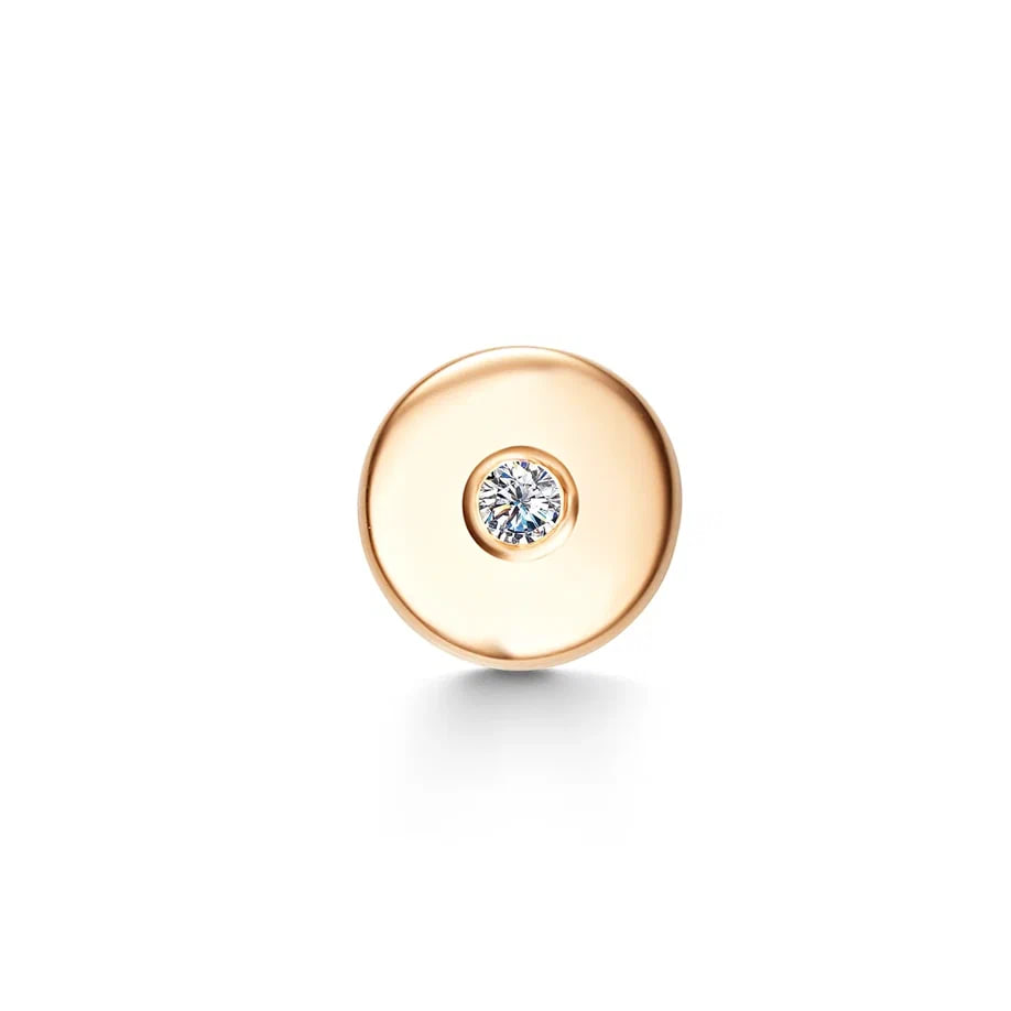 Piercing din aur roșu cu Diamant