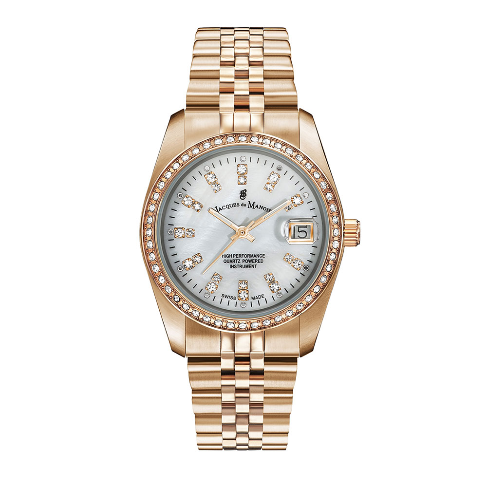 Ceas JACQUES DU MANOIR  cu pietre Swarovski